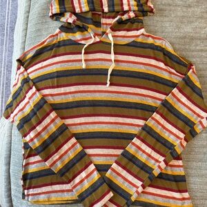 Caution To The Wind Multicolor Striped Long Sleeve Top